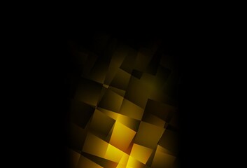 Dark Yellow vector abstract polygonal template.