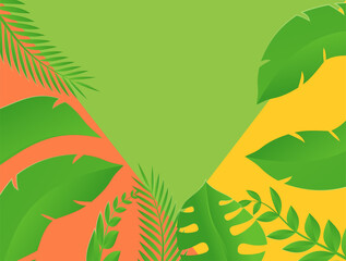 Vector design templates in simple modern style with copy space for text, flowers and leaves - wedding invitation backgrounds and frames, social media stories wallpapers