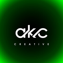 AKC Letter Initial Logo Design Template Vector Illustration