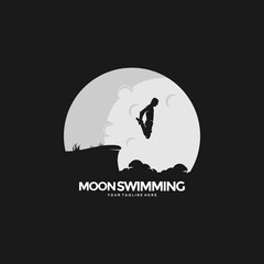 Creative swimming design concepts, illustrations, vectors
