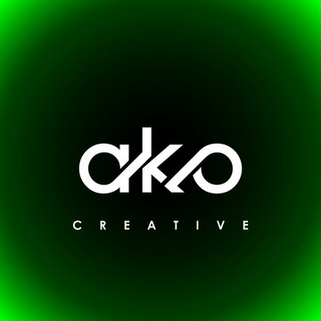 AKO Letter Initial Logo Design Template Vector Illustration