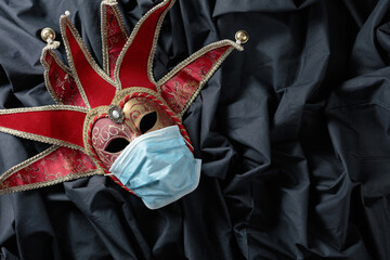 Carnival mask in protecting mask.