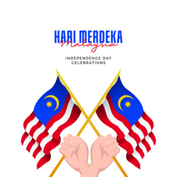 Malaysia independence day. Malaysia national day celebrations banners design template.