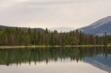 Fototapeta premium Lake Edith on a Cloudy Day