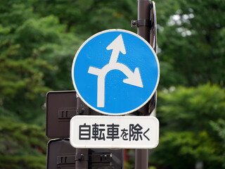 変わった形式の左折禁止の道路標識