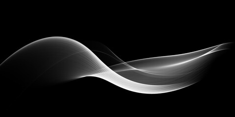 Fototapeta premium Abstract Black And White Wave Design 