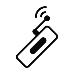 Wireless Handsfree vector Icon-  Black style high quality vector illustration.