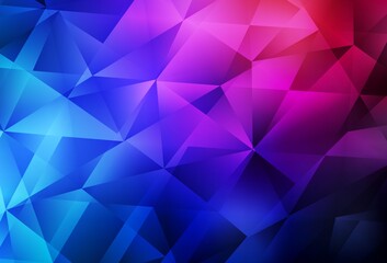 Fototapeta premium Dark Blue, Red vector gradient triangles texture.