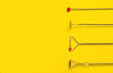 Logopedic tools for speech correction on color background