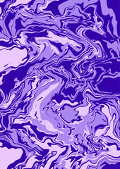 Liquid art texture. Abstract background with swirling paint effect. Painting with liquid acrylic that pours and splashes. Mixed paints for an interior poster. purple and gray iridescent colors. A4