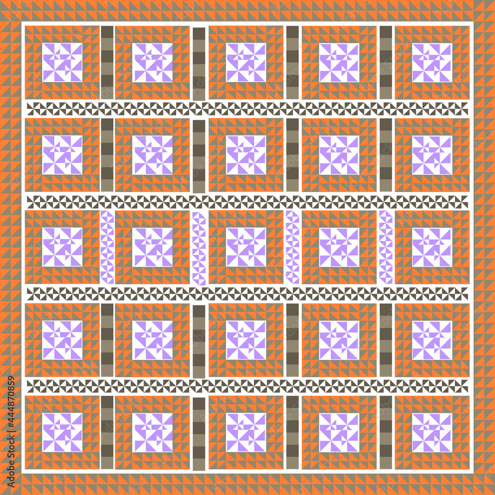 Poster seamless pattern with shapes