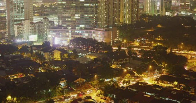 Time Lapse of Section Seventeen With traffic in Kuala Lumpur, Malaysia 