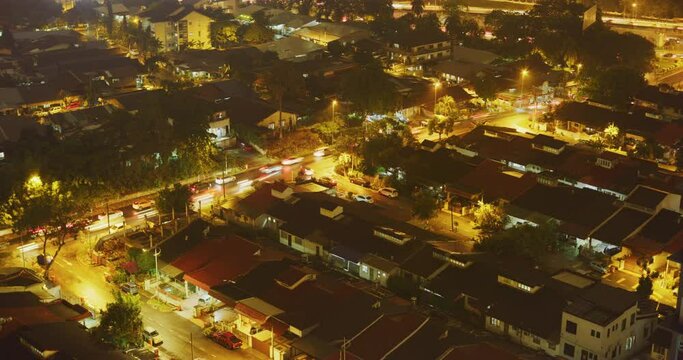 Time Lapse of Section Seventeen With traffic in Kuala Lumpur, Malaysia 