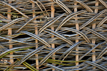 Wooden fence close up background, rustic wall texture and pattern.