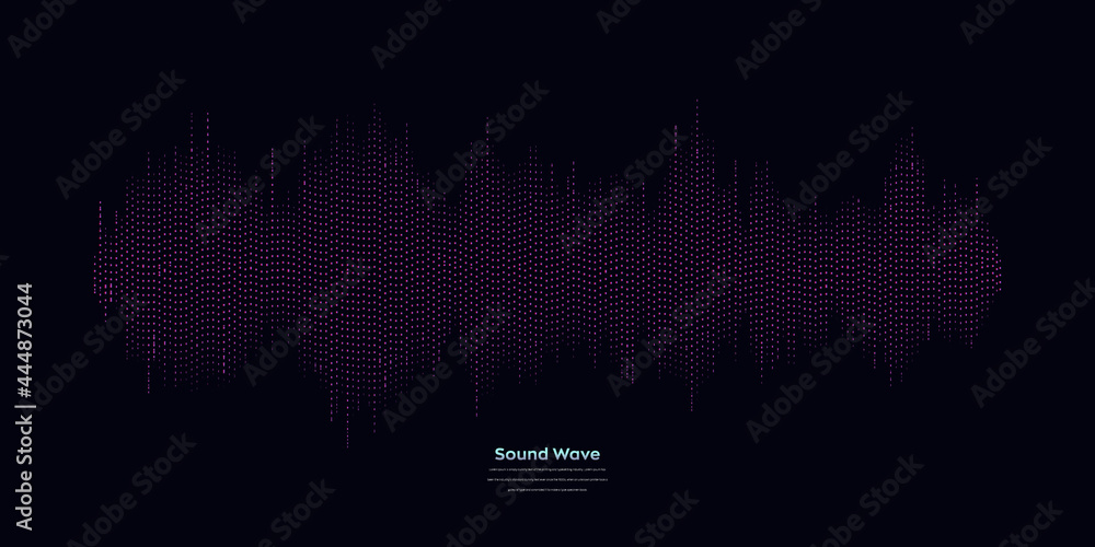 Poster vector sound wave. abstract colorful digital equalizer. audio wave graph of frequency and spectrum v
