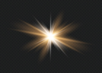 Obraz premium Glow light effect. Star burst with sparkles.Sun.