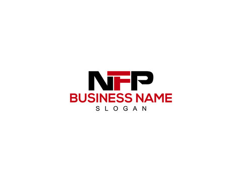 Letter NFP Logo Icon Vector Image Design For Company or Business