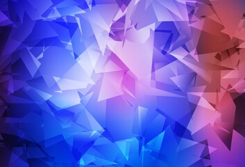 Light Blue, Red vector low poly background.