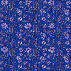 Fantastic ethnic vector seamless pattern with stylized plants in Asian style. Beautiful print for fabrics and packaging products. Botanical surface design.