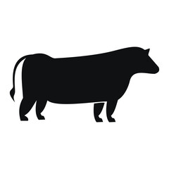 silhouette of a cow design 