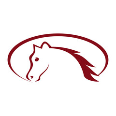 horse logo design vector template