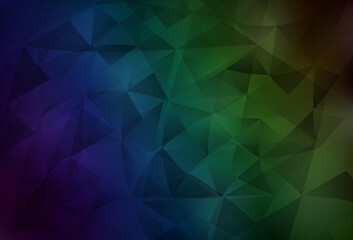 Dark Blue, Green vector background with triangles.