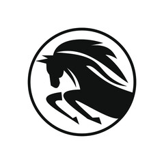 horse logo design vector template
