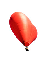 Obraz premium Red balloon in the shape of a heart isolated on white.