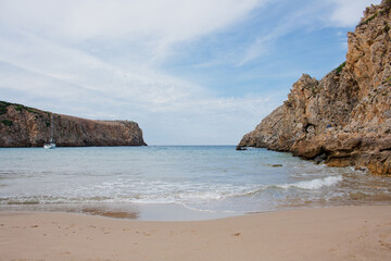 Fototapeta na wymiar beach and rocks and sea on Sardinia island in Italy