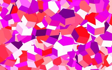 Light Purple, Pink vector backdrop with hexagons.
