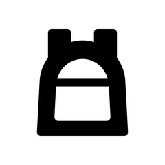 school bag icon solid style vector