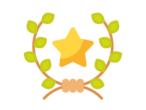 wreath quality single isolated icon with flat style