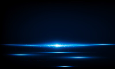 Obraz premium Abstract technology vector background with Hi speed lights dark backdrop with Arrow Light out triangle background Hitech communication