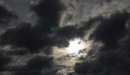 Background of dark clouds before a thunder-storm