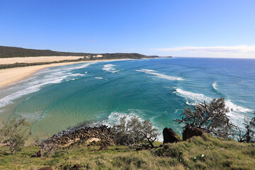 View from Indian Head on Fraser Island in Australia
