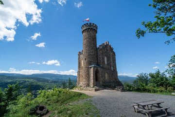 The ruins of Prince Henry's castle in the Karkonosze Mountains 
