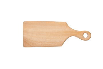 Isolated cutting board on white background with clipping path.