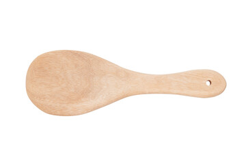 Isolated rice paddle on white background with clipping path.