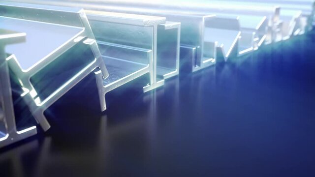 glowing different rolled metal scrolling backdrop, loop