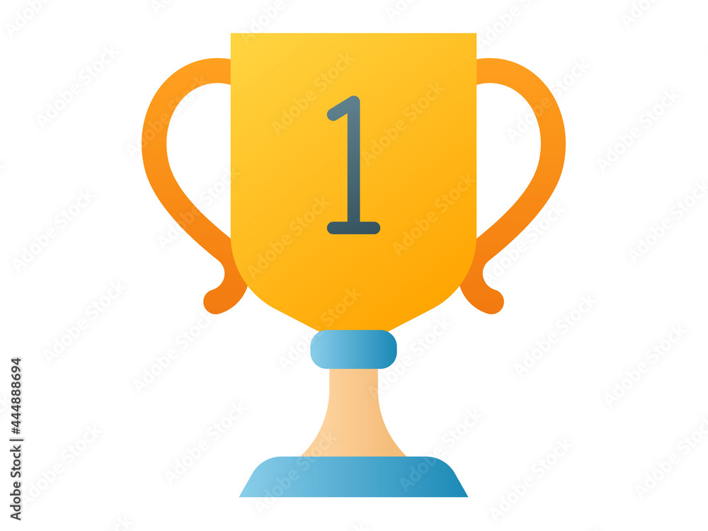 Poster goblet trophy single isolated icon with smooth style
