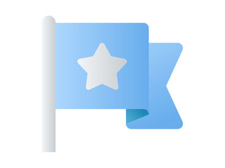 flag star single isolated icon with smooth style