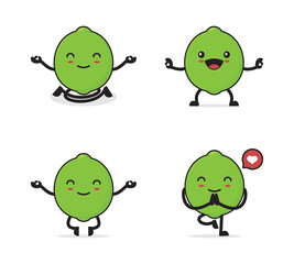 cute lime cartoon character