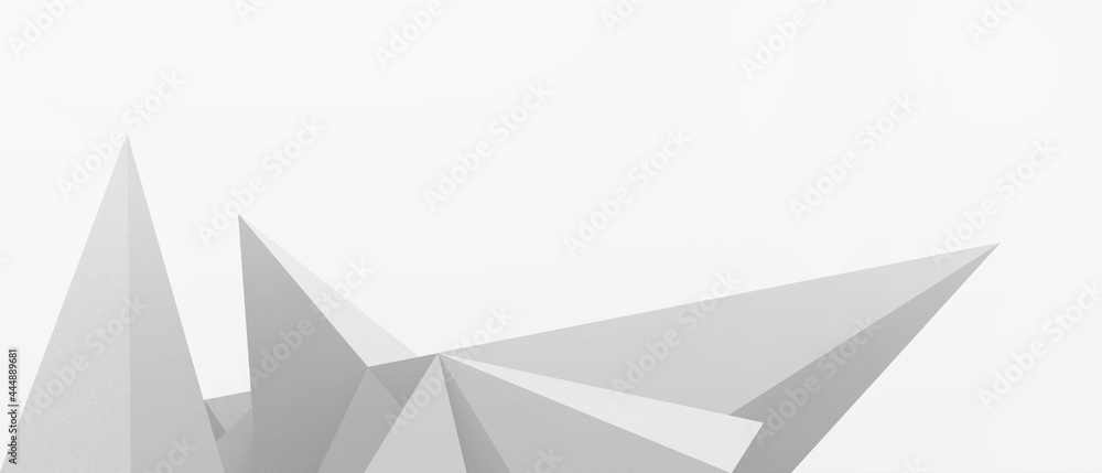Poster creative idea business concepts. abstract background and geometric shapes. origami paper art with la