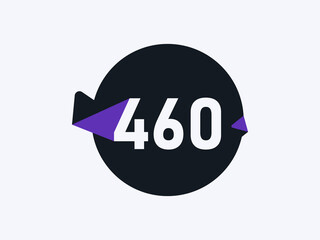 Number 460 logo icon design vector image