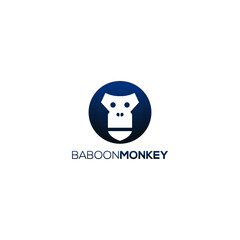 Obraz premium Baboon Monkey Logo Symbol