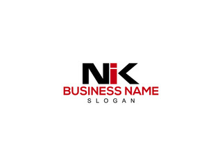Letter NIK Logo Icon Vector Image Design For Company or Business - obrazy, fototapety, plakaty
