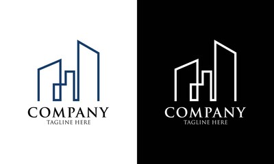 Real Estate Building Line Logo Template Illustration Design vector template.