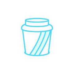 Illustration Vector graphic of disposable cup icon. Fit for coffee, drink, takeaway etc.