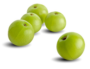 Indian gooseberry isolated on white background