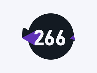 Number 266 logo icon design vector image